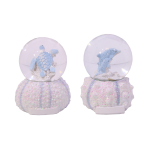 RESINA PALLA NEVE PICCOLA BASE CONCHIGLIA GLITTERATA